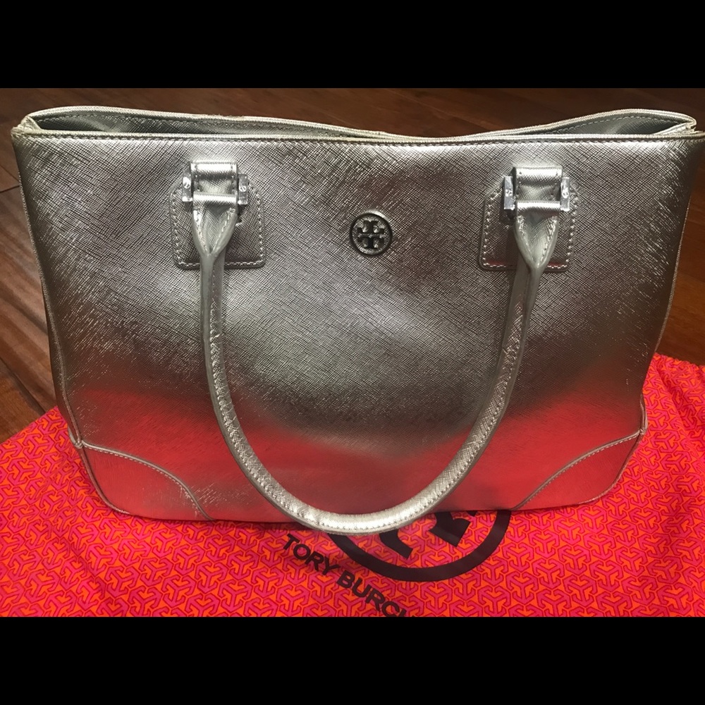 Tory Burch Saffiano Large Tote Satchel ROBINSON